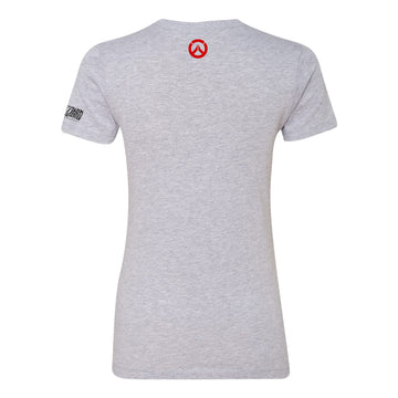 Overwatch 2 Sojourn T-shirt gris pour femme - Vue arrière avec Overwatch Logo